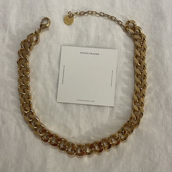 Gold Young Frankk necklace. NWT - Picture 3 of 3